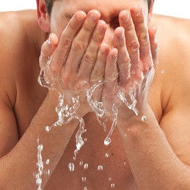 Men's Botanics -Man Washing Face with Mens face wash