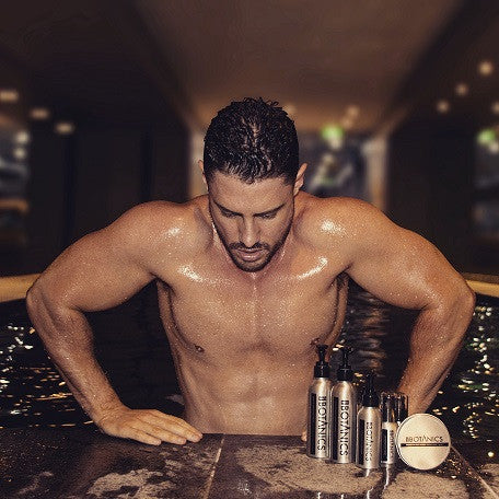 Fitness Model with Organic Skin Care For Men